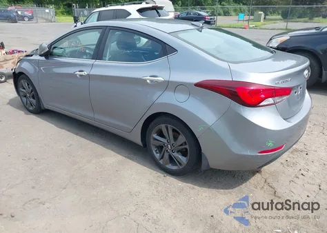 2015 Hyundai Elantra Limited from USA, damaged, VIN KMHDH4AE0FU301456